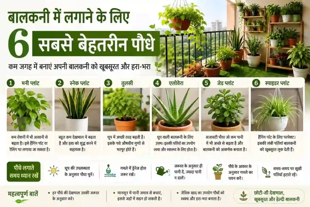 6 Best Plants for Balcony in India