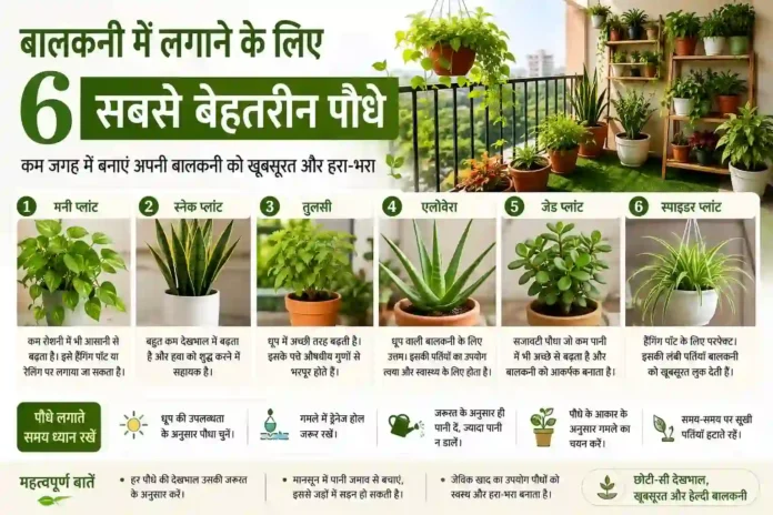 6 Best Plants for Balcony in India