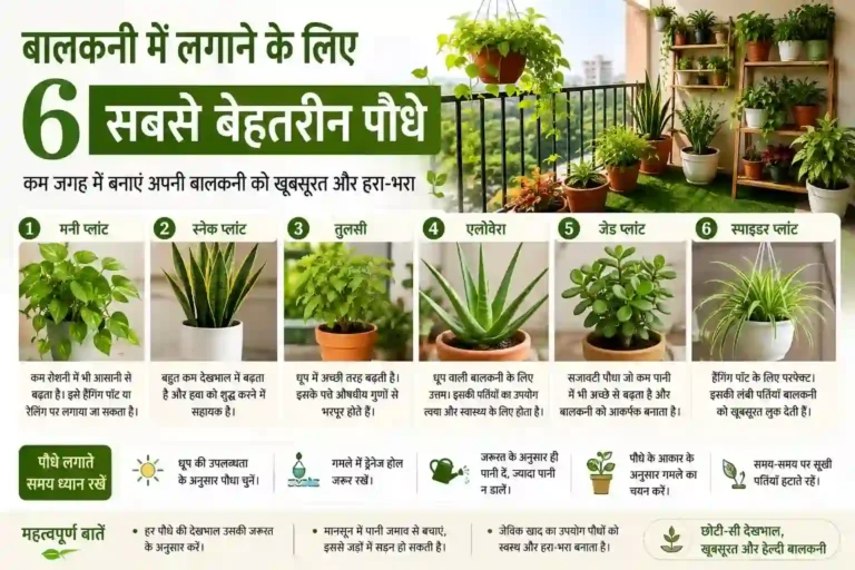 6 Best Plants for Balcony in India
