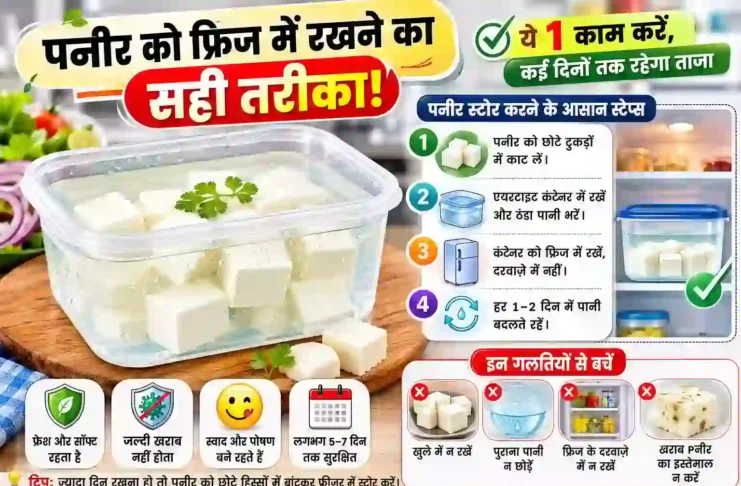 How to store paneer in fridge